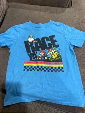 Nintendo Blue Super Mario 'Race Ya' Graphic Tee